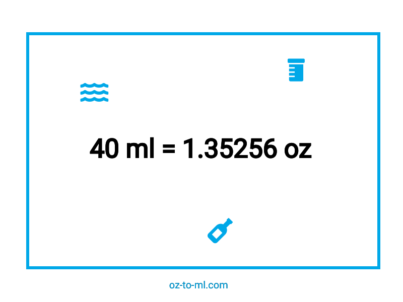 40 ml en oz
